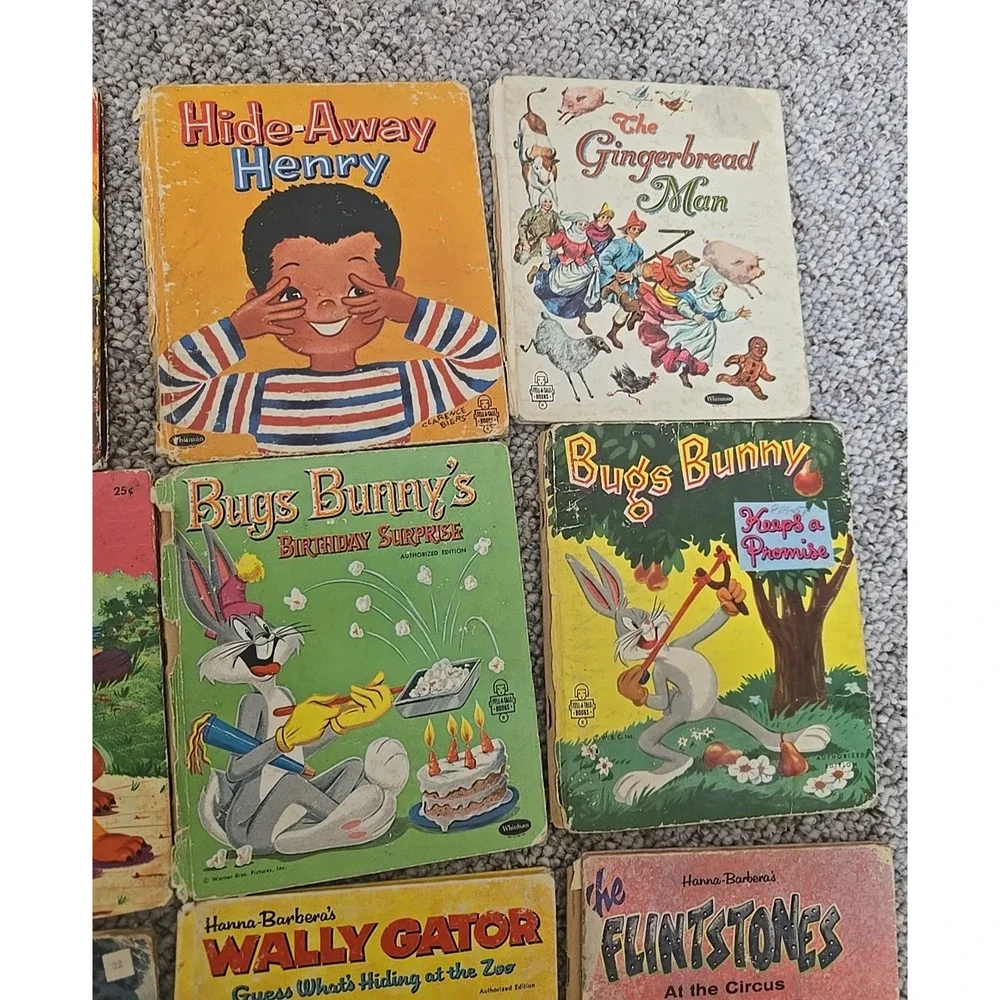 Lot of 9 Vintage Mixed Authors Lassie's, Bugs Bunny‎ Hardcover Children's Books